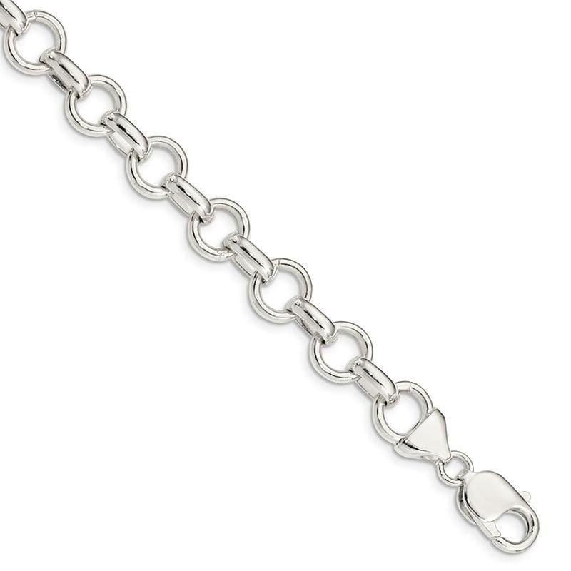 Sterling Silver Link Bracelet | Weight: 8.78 grams, Length: 7.25mm, Width: 0mm - Seattle Gold Grillz