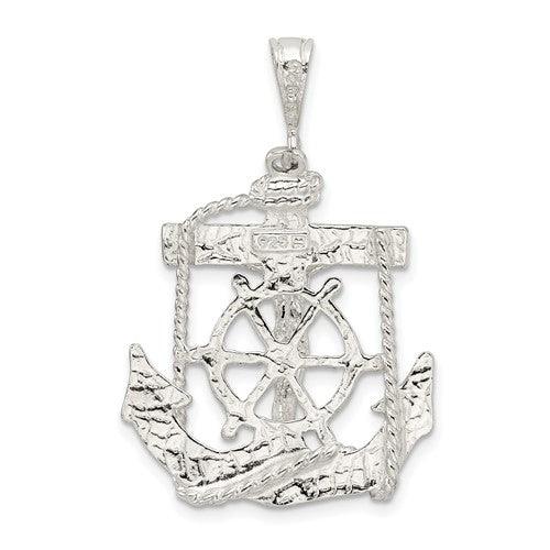 Sterling Silver Mariner Cross Pendant - Seattle Gold Grillz