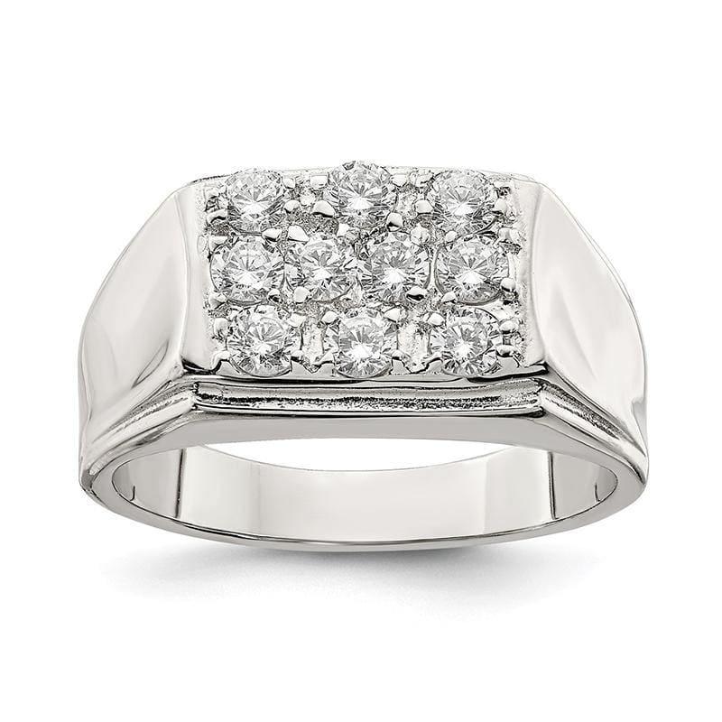 Sterling Silver Men's CZ Ring - Seattle Gold Grillz