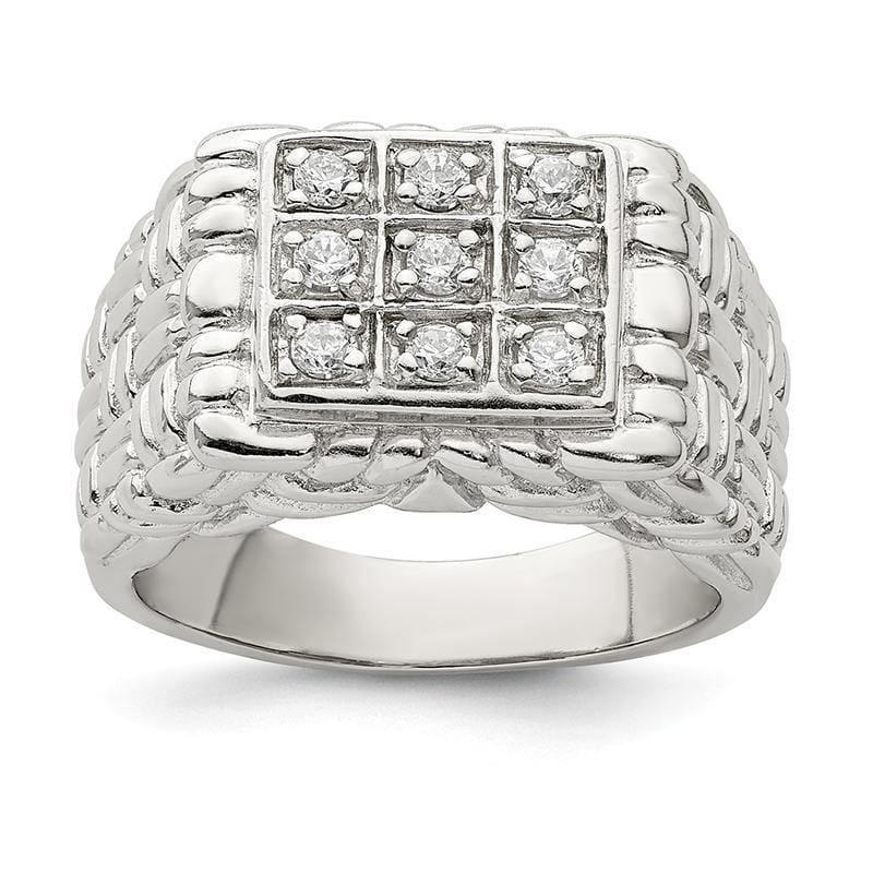 Sterling Silver Men's CZ Ring - Seattle Gold Grillz