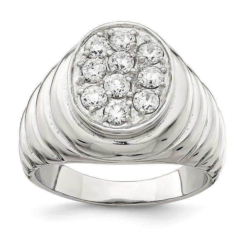 Sterling Silver Men's CZ Ring - Seattle Gold Grillz