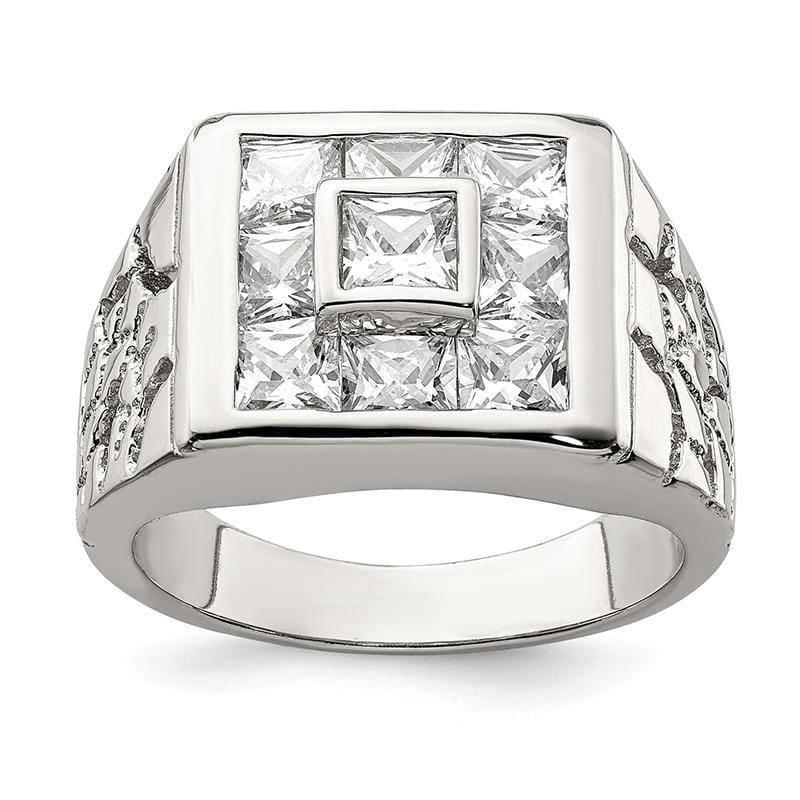 Sterling Silver Men's CZ Ring - Seattle Gold Grillz