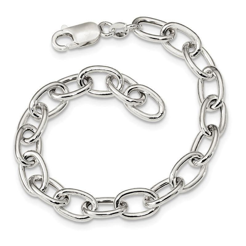 Sterling Silver Open Link 8.50mm Bracelet | Weight: 6.47 grams, Length: 7.5mm, Width: 8.5mm - Seattle Gold Grillz