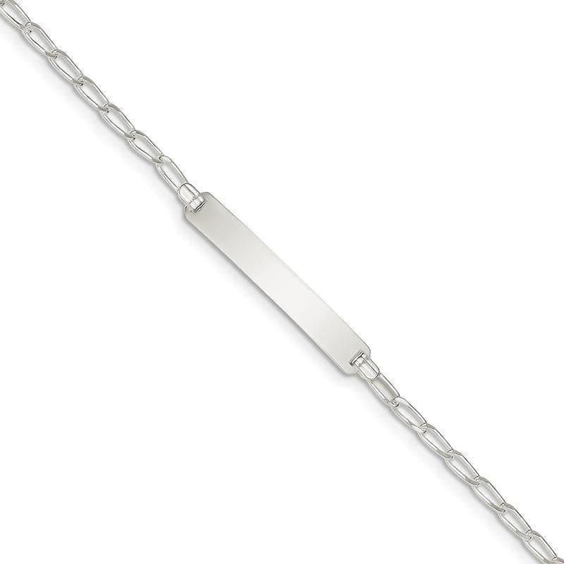 Sterling Silver Open Link ID Bracelet | Weight: 2.6 grams, Length: 7mm, Width: 2.5mm - Seattle Gold Grillz