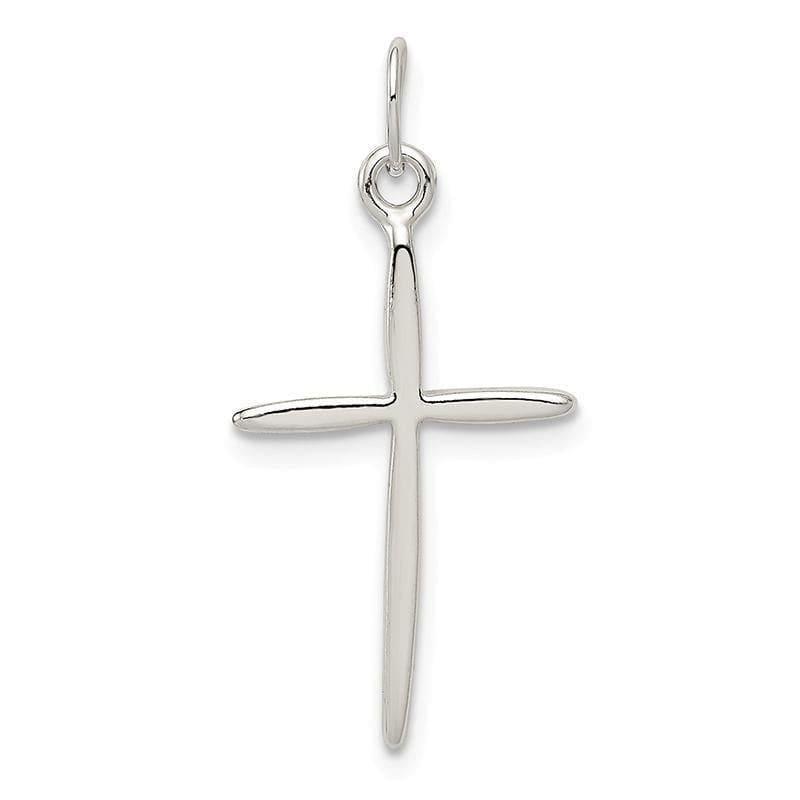 Sterling Silver Passion Cross Charm | Weight: 0.51 grams, Length: 25mm, Width: 12mm - Seattle Gold Grillz
