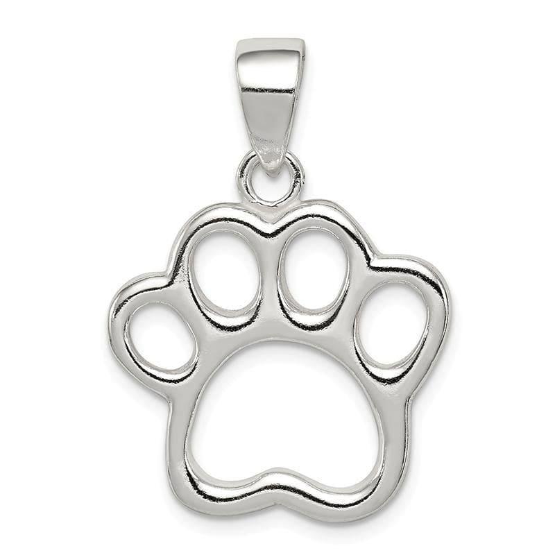 Sterling Silver Paw Pendant - Seattle Gold Grillz