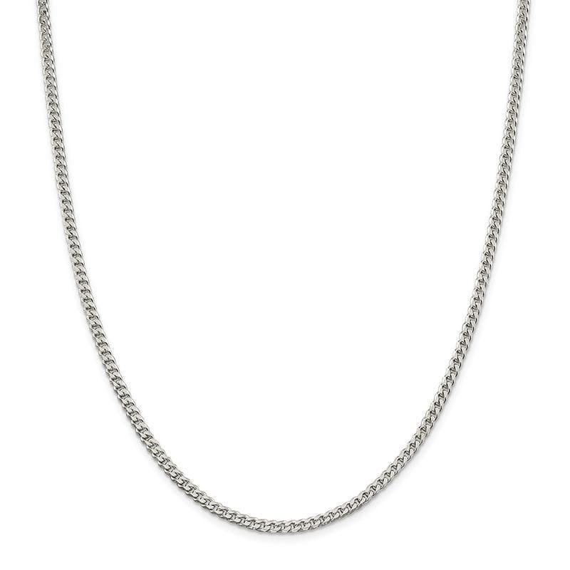 Sterling Silver Polished 3.15mm Curb Chain - Seattle Gold Grillz