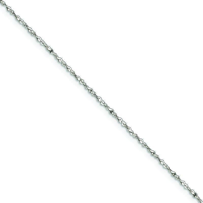 Sterling Silver Polished Anklet | Weight: 1.89 grams, Length: 9mm, Width: mm - Seattle Gold Grillz