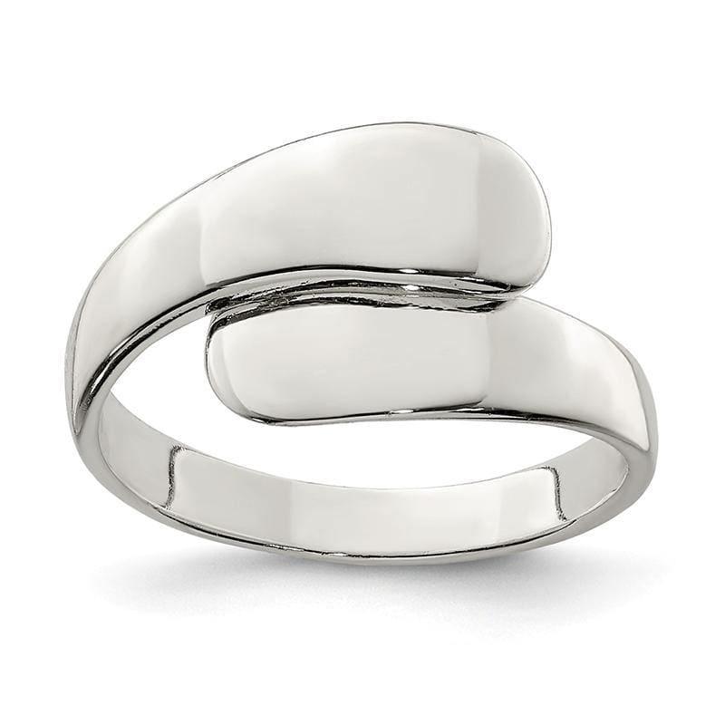 Sterling Silver Polished Bypass Ring - Seattle Gold Grillz