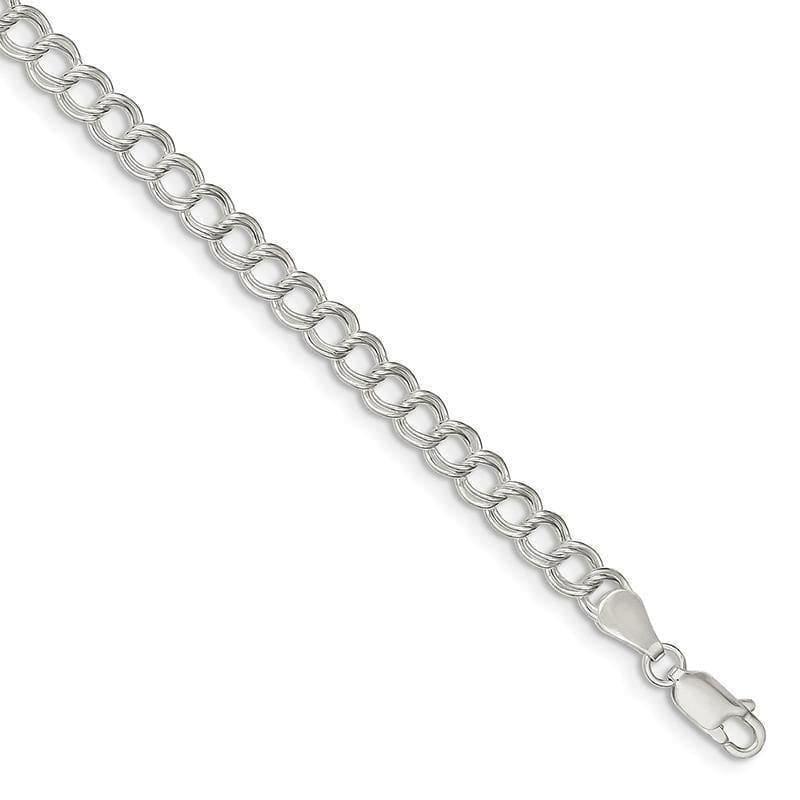 Sterling Silver Polished Charm Bracelet - Seattle Gold Grillz
