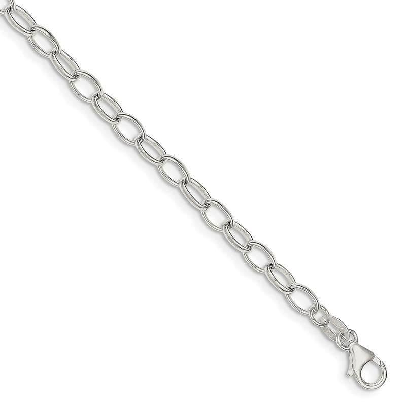 Sterling Silver Polished Fancy Link Bracelet | Weight: 5.38 grams, Length: 7.5mm, Width: 5mm - Seattle Gold Grillz