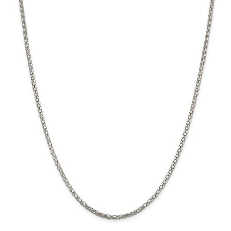 Sterling Silver Popcorn 2.50mm Chain | Weight: 9.38 grams, Length: 30mm, Width: 2.5mm - Seattle Gold Grillz