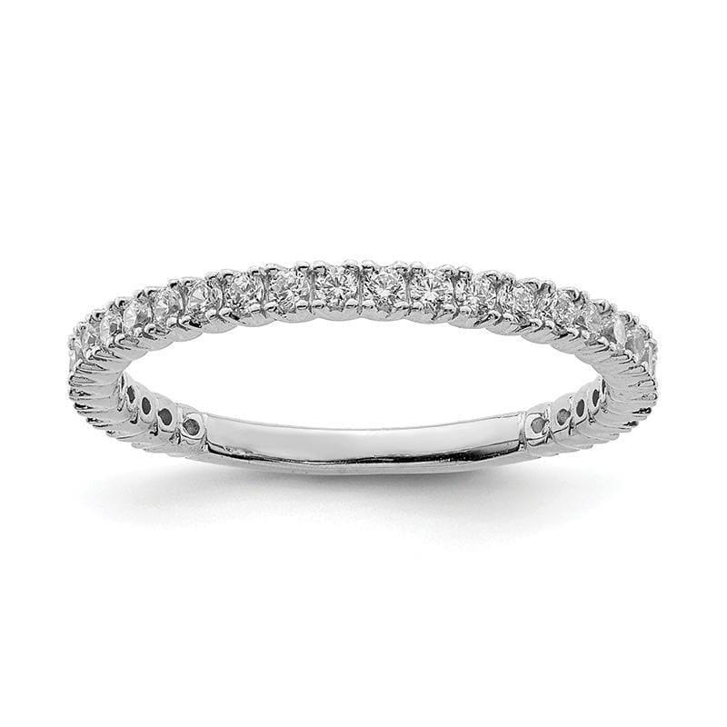 Sterling Silver Rhodium-plated 28 Stone CZ Ring - Seattle Gold Grillz