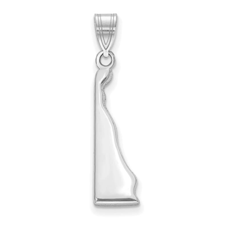 Sterling Silver Rhodium-plated DE State Pendant Bail Only - Seattle Gold Grillz