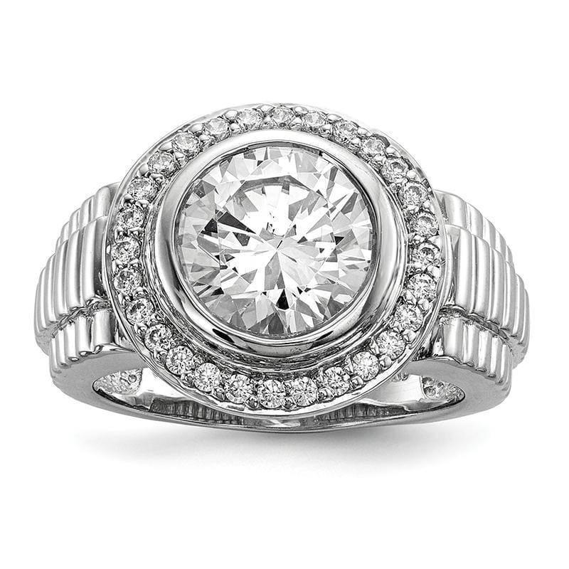 Sterling Silver Rhodium-plated Mens CZ Ring - Seattle Gold Grillz