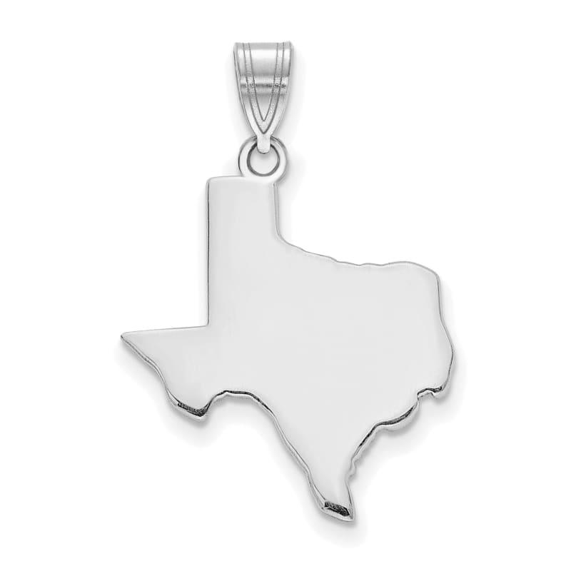 Sterling Silver Rhodium-plated TX State Pendant Bail Only - Seattle Gold Grillz