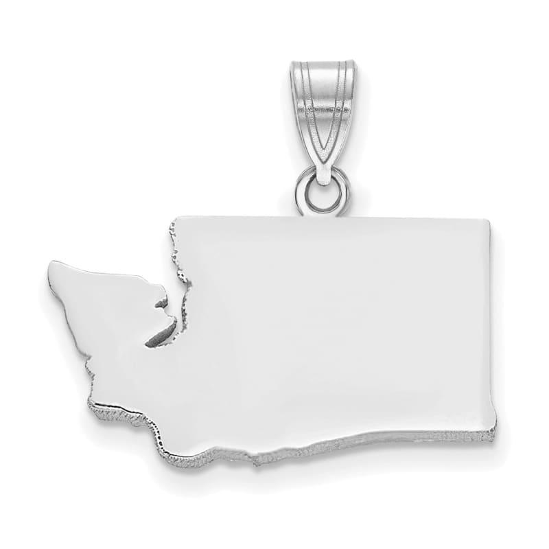 Sterling Silver Rhodium-plated WA State Pendant Bail Only - Seattle Gold Grillz