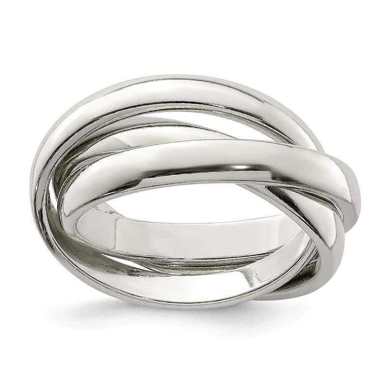 Sterling Silver Rolling Band Ring - Seattle Gold Grillz