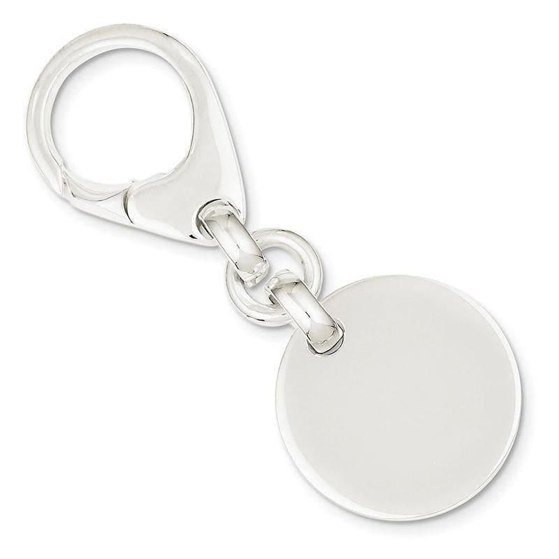 Sterling Silver Round Key Ring | Weight: 23.4 grams, Length: mm, Width: mm - Seattle Gold Grillz