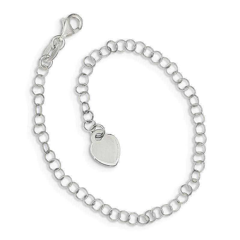 Sterling Silver Round Link Bracelet | Weight: 1.54 grams, Length: 11mm, Width: 8mm - Seattle Gold Grillz