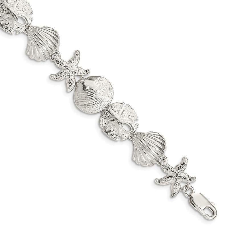 Sterling Silver Seashells Bracelet - Seattle Gold Grillz