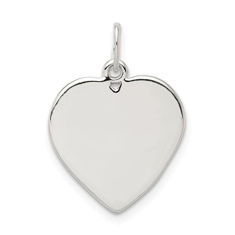 Sterling Silver Small Heart Charm | Weight: 1.4 grams, Length: 20mm, Width: 15mm - Seattle Gold Grillz