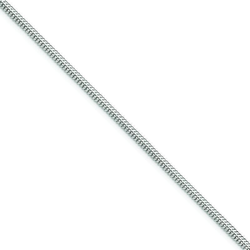 Sterling Silver Snake Chain w- 1in ext. Anklet | Weight: 4.86 grams, Length: 9mm, Width: mm - Seattle Gold Grillz