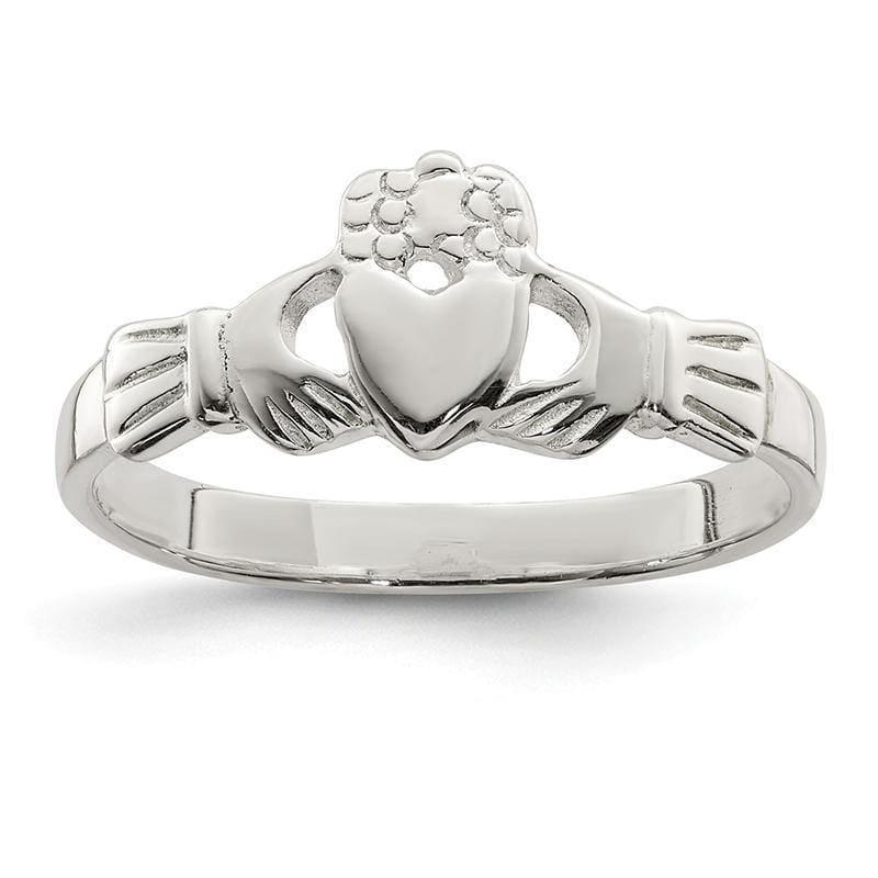 Sterling Silver Solid Claddagh Ring - Seattle Gold Grillz