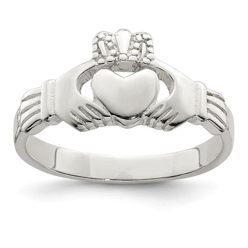 Sterling Silver Solid Claddagh Ring - Seattle Gold Grillz