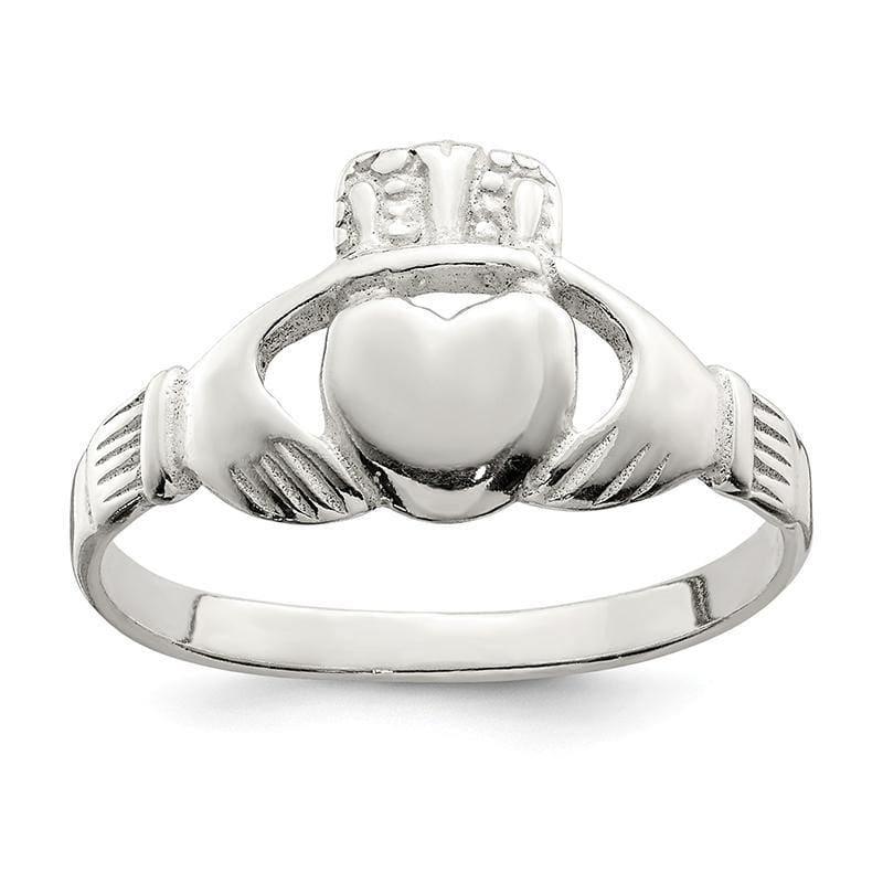 Sterling Silver Solid Claddagh Ring - Seattle Gold Grillz