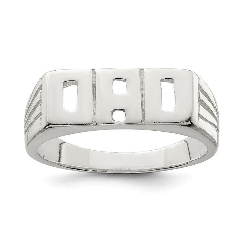 Sterling Silver Solid Dad Ring - Seattle Gold Grillz