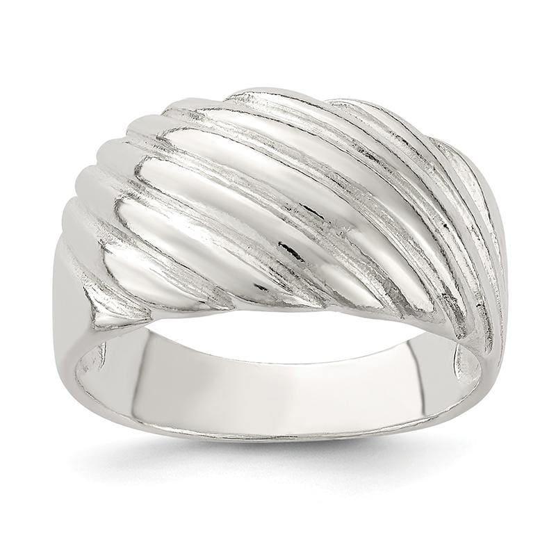 Sterling Silver Solid Fancy Ring - Seattle Gold Grillz