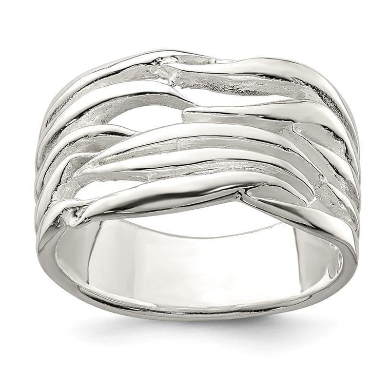 Sterling Silver Solid Fancy Ring - Seattle Gold Grillz