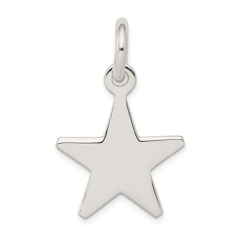 Sterling Silver Star Pendant | Weight: 2.51 grams, Length: 31mm, Width: 20mm - Seattle Gold Grillz