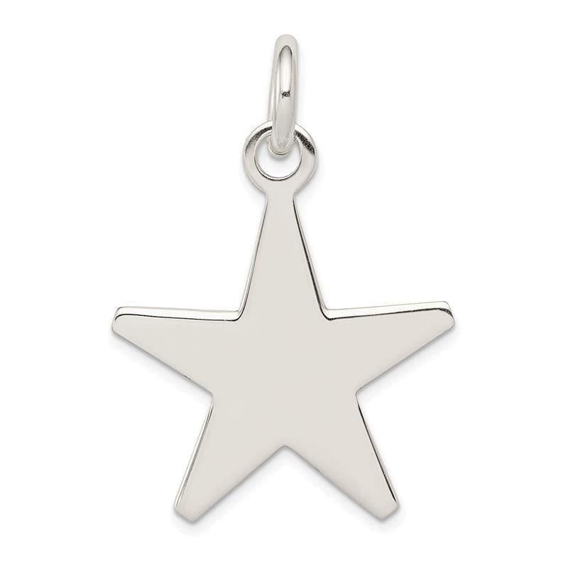Sterling Silver Star Pendant | Weight: 3.85 grams, Length: 37mm, Width: 28mm - Seattle Gold Grillz