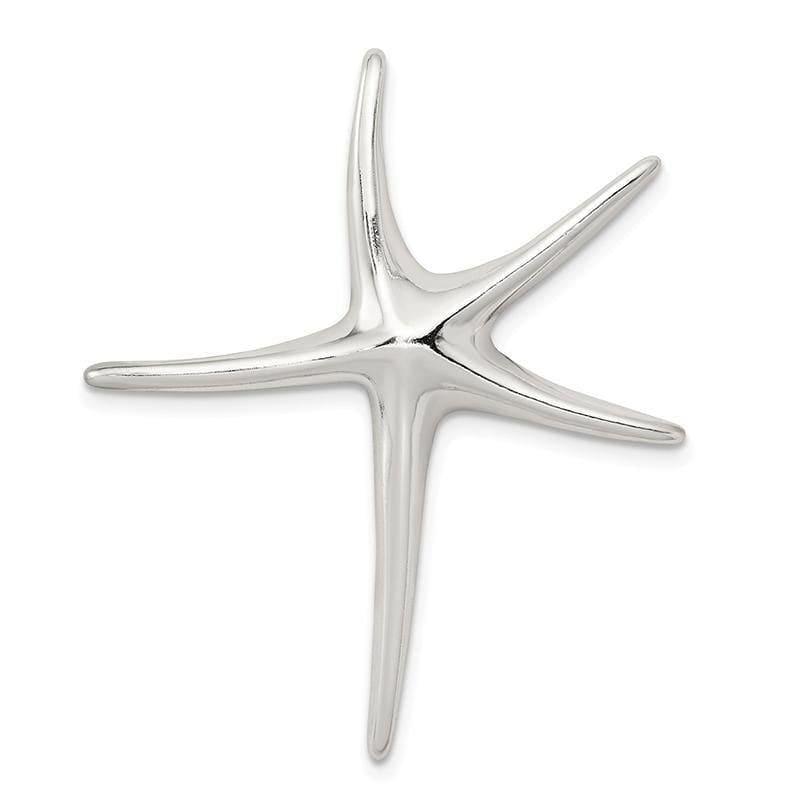 Sterling Silver Starfish Pendant | Weight: 3.15 grams, Length: 39mm, Width: 32mm - Seattle Gold Grillz