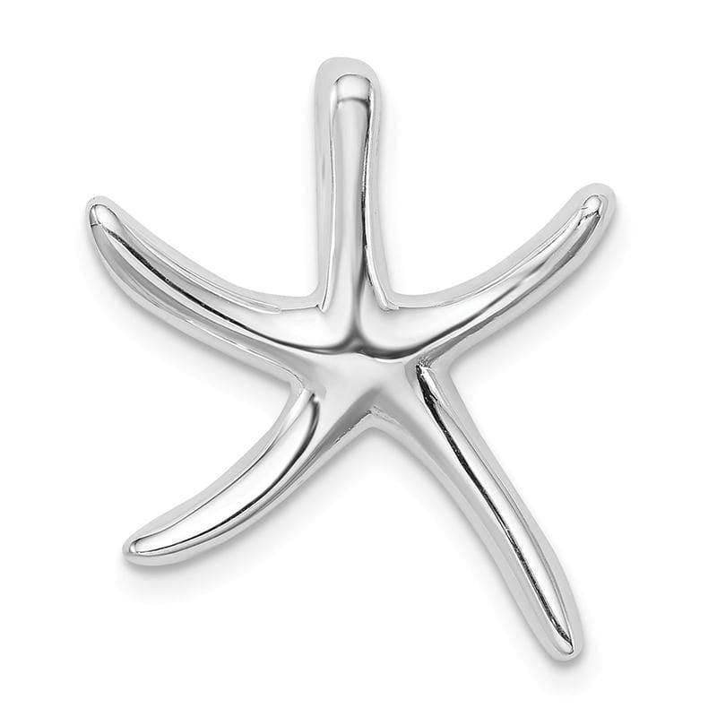 Sterling Silver Starfish Slide Pendant | Weight: 2.25 grams, Length: 22mm, Width: 20mm - Seattle Gold Grillz