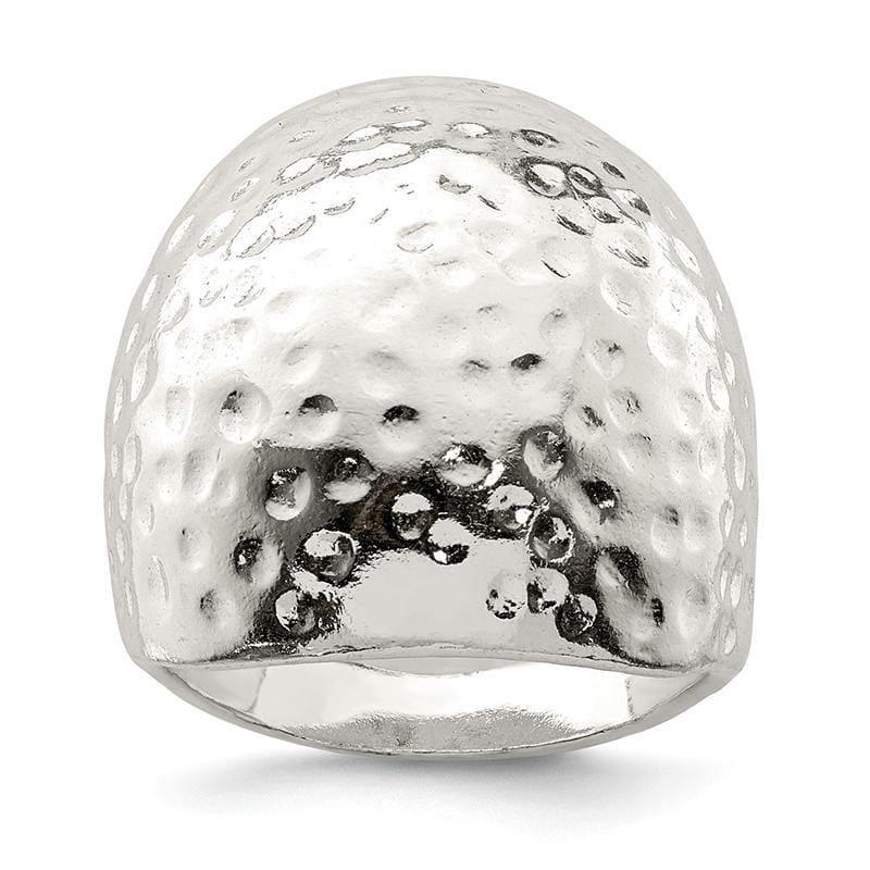 Sterling Silver Textured Dome Ring - Seattle Gold Grillz