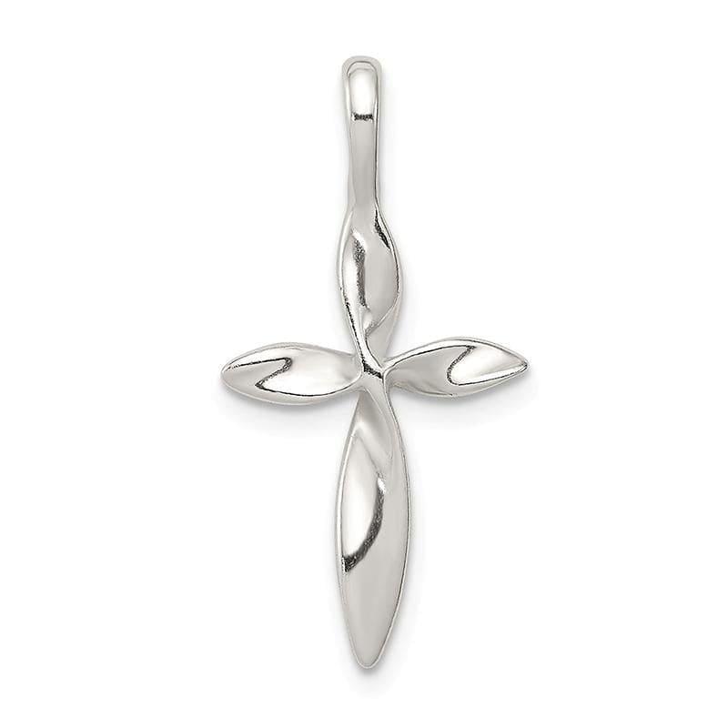 Sterling Silver Twisted Cross Pendant - Seattle Gold Grillz
