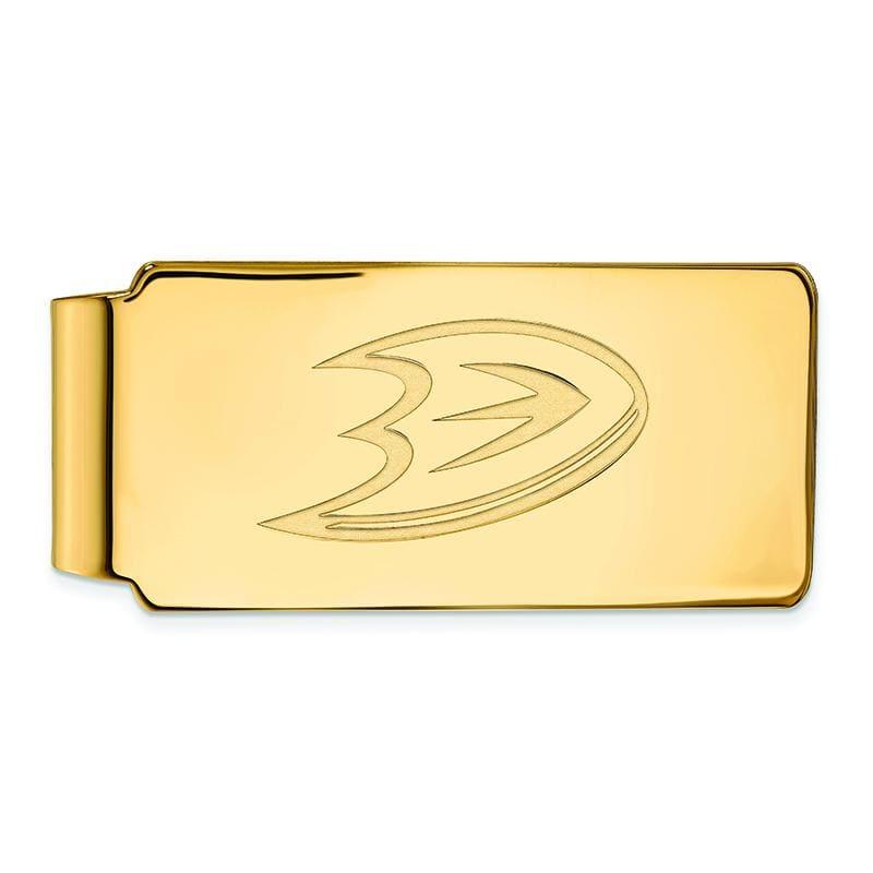 Sterling Silver w-GP NHL LogoArt Anaheim Ducks Money Clip - Seattle Gold Grillz