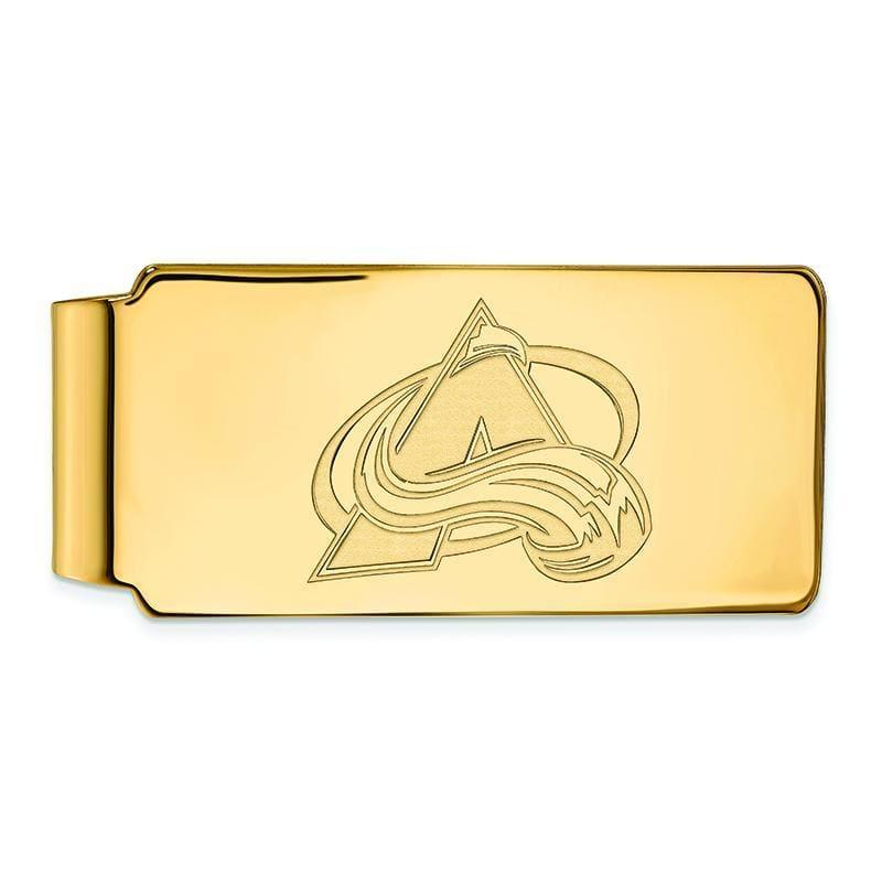 Sterling Silver w-GP NHL LogoArt Colorado Avalanche Money Clip - Seattle Gold Grillz