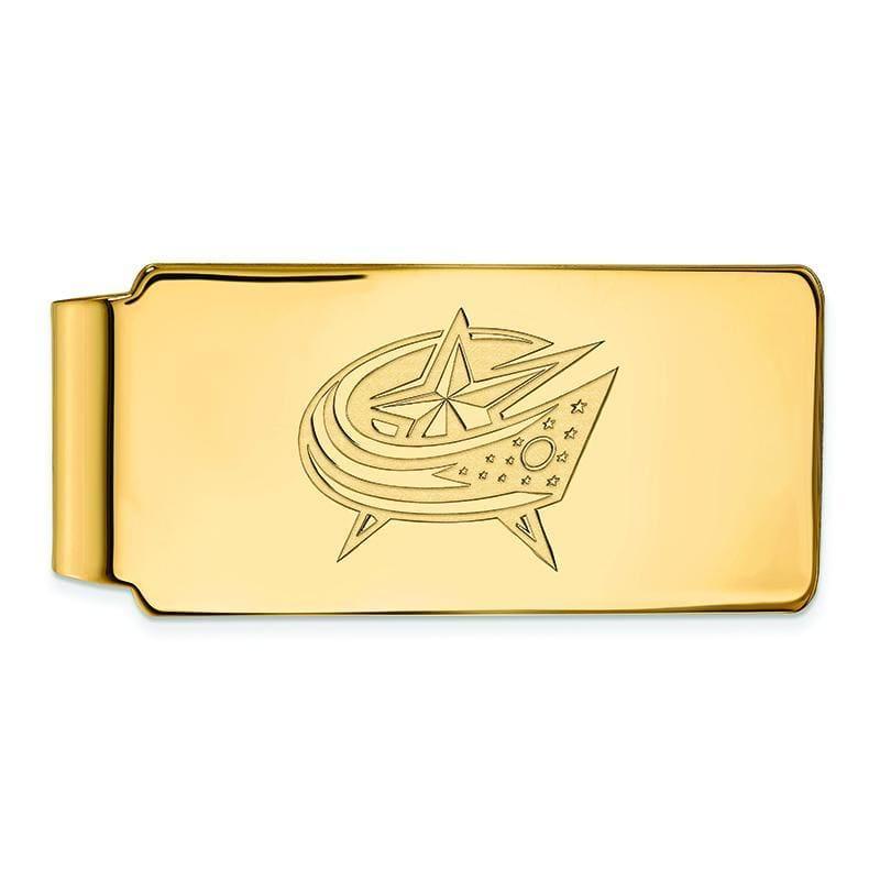 Sterling Silver w-GP NHL LogoArt Columbus Blue Jackets Money Clip - Seattle Gold Grillz