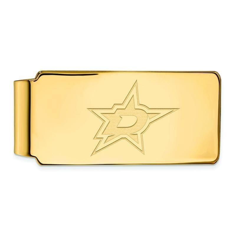 Sterling Silver w-GP NHL LogoArt Dallas Stars Money Clip - Seattle Gold Grillz