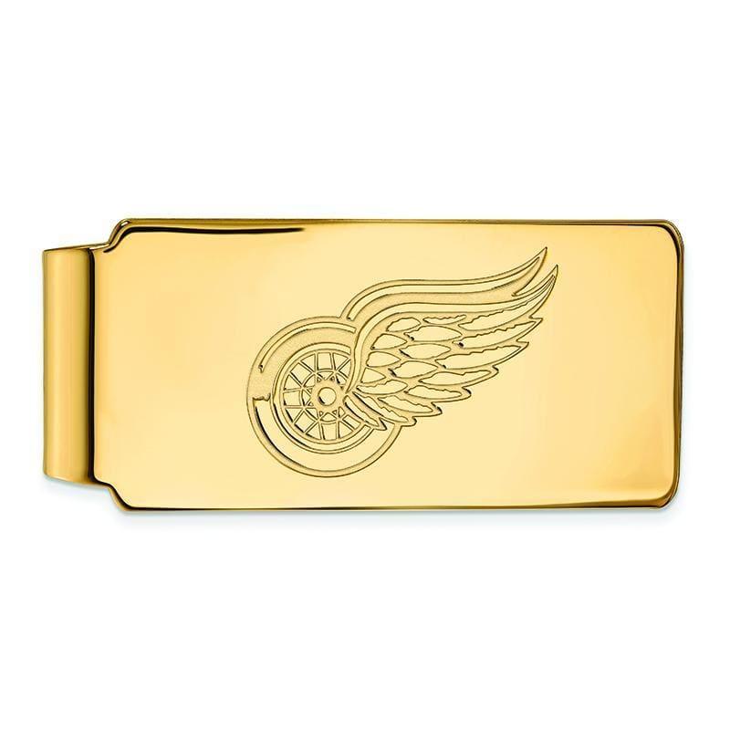 Sterling Silver w-GP NHL LogoArt Detroit Red Wings Money Clip - Seattle Gold Grillz