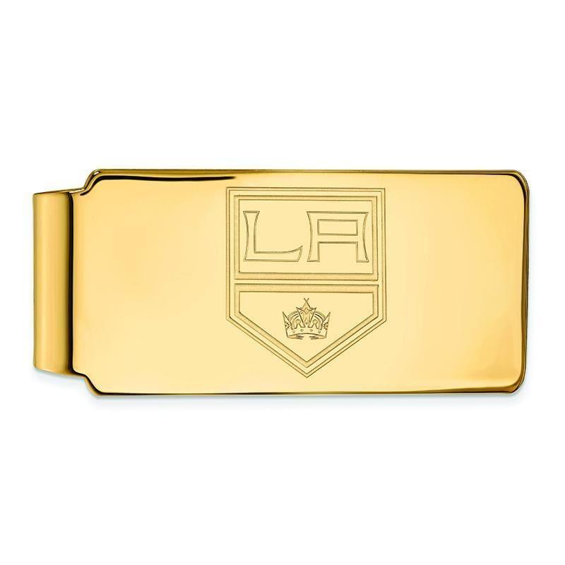 Sterling Silver w-GP NHL LogoArt Los Angeles Kings Money Clip - Seattle Gold Grillz