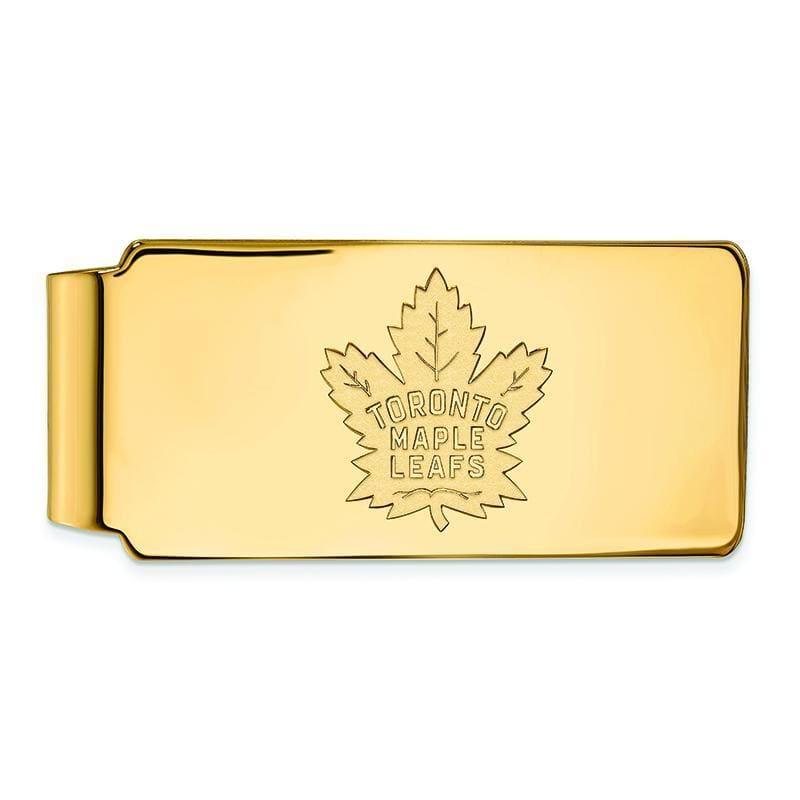 Sterling Silver w-GP NHL LogoArt Toronto Maple Leafs Money Clip - Seattle Gold Grillz