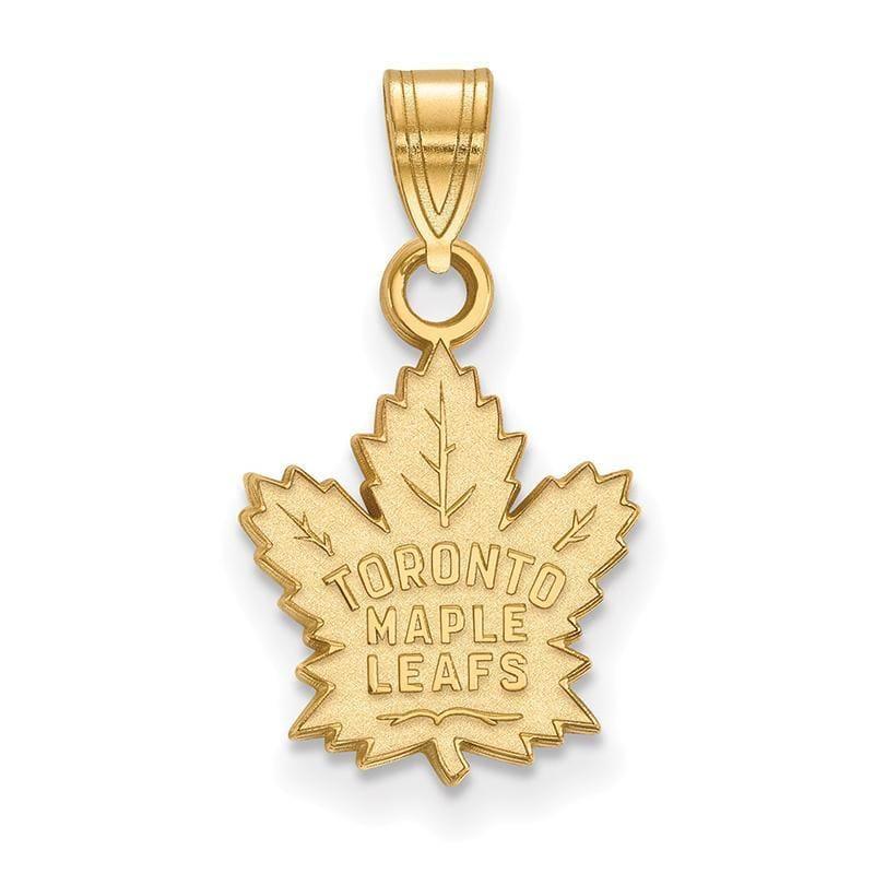Sterling Silver w-GP NHL LogoArt Toronto Maple Leafs Small Pendant - Seattle Gold Grillz