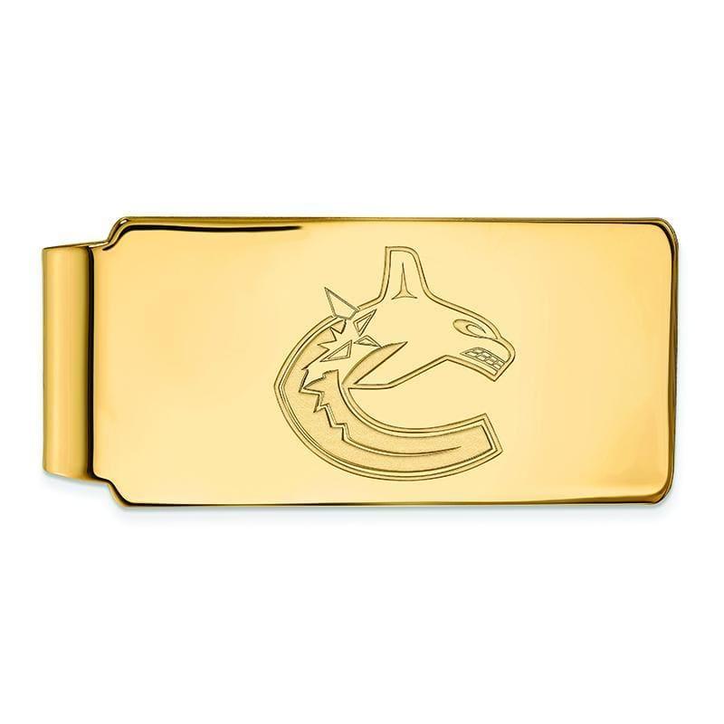 Sterling Silver w-GP NHL LogoArt Vancouver Canucks Money Clip - Seattle Gold Grillz