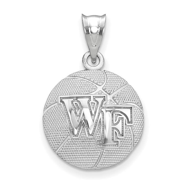 Sterling Silver Wake Forest University Basketball Pendant - Seattle Gold Grillz