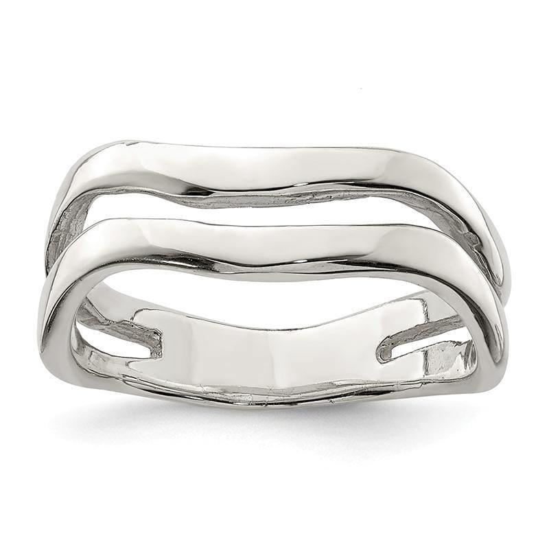 Sterling Silver Wave Band Ring - Seattle Gold Grillz